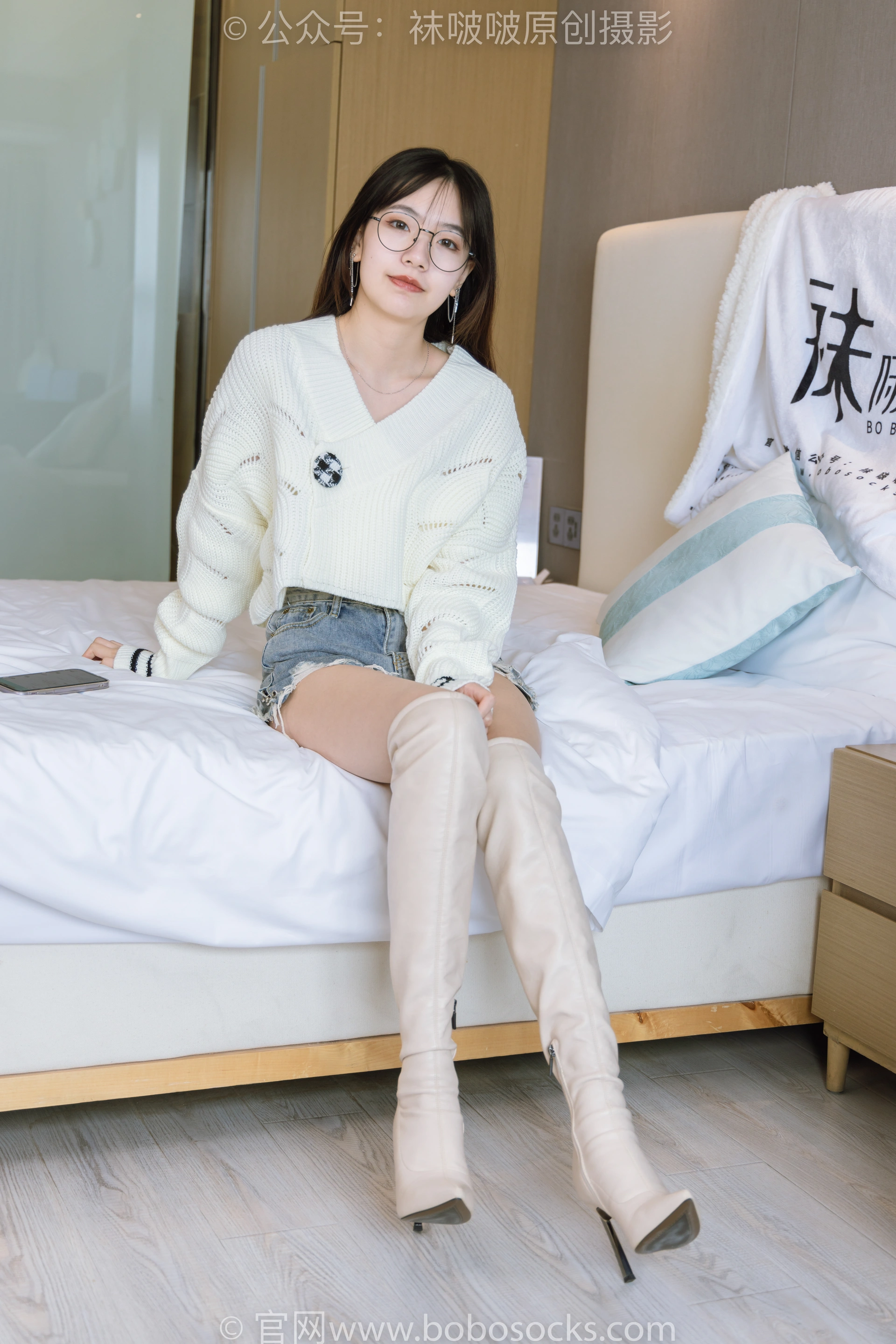 [BoBoSocks袜啵啵]NO.222 小甜豆-长靴、白棉袜、裸足 0